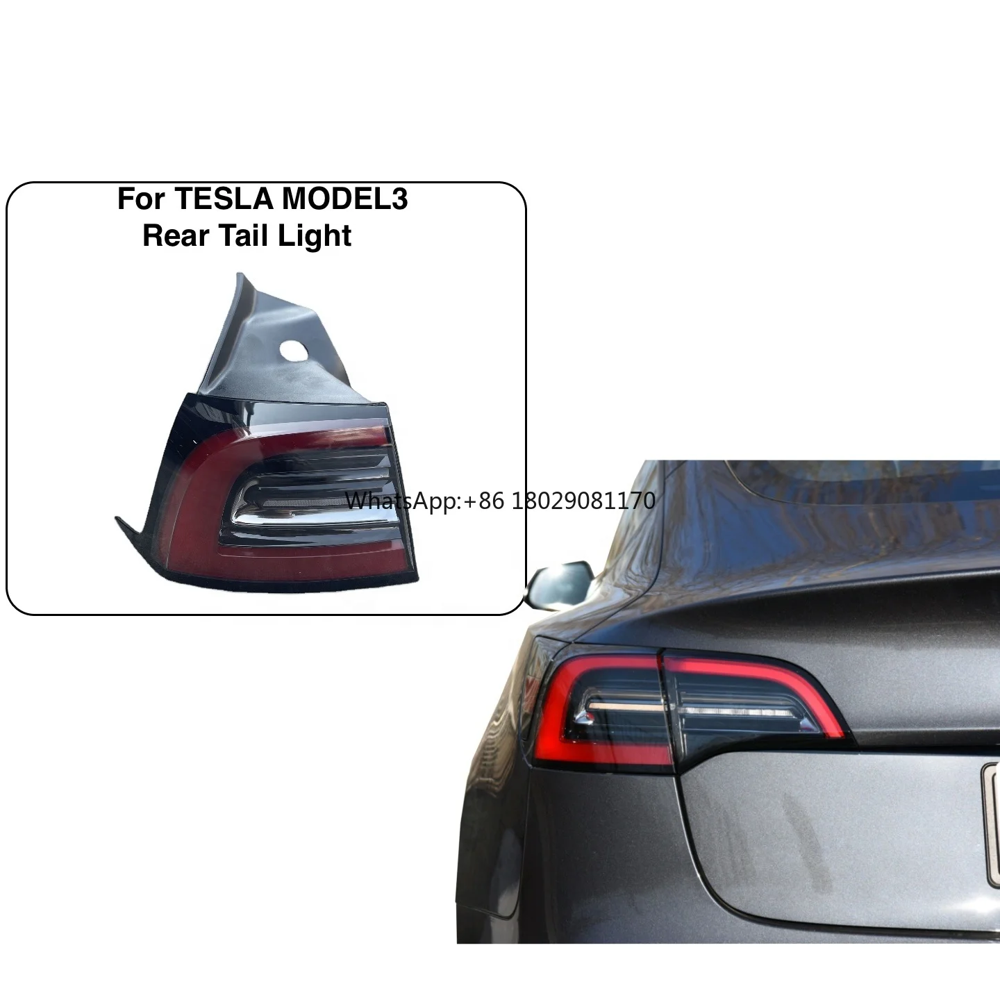 Rear taillights and brake lights of new energy vehicles are suitable for model3 models.1502086-99-D