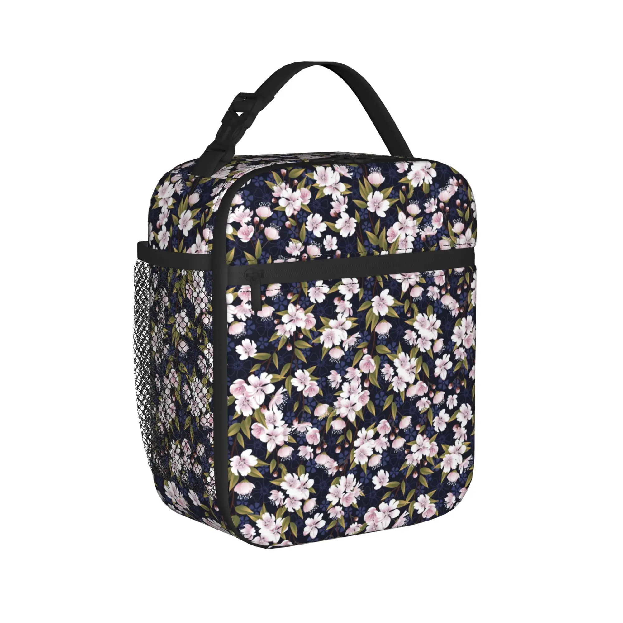 Japanese Sakura Cherry Blossom Thermal Insulated Lunch Bags for Picnic  Portable Food Container Bags Cooler Thermal Lunch Boxes