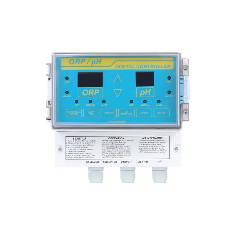 

Swimming Pool Water Quality Monitoring Instrument PH/ORP Water Quality Monitoring 250 # Automatic Detector Control Medication