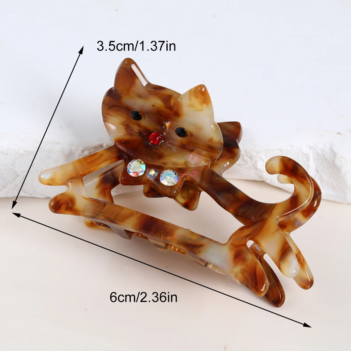 1 piece sweet bling cute cut out cat hair claw clip best gift for the girls