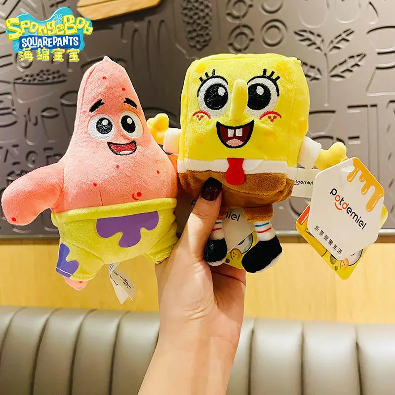 Anime Spongebob Squarepants Patrick Star Squidward Eugene H. Krabs Gary Stuffed Plush Toy Pendant Keychain Birthday Gift For Kid