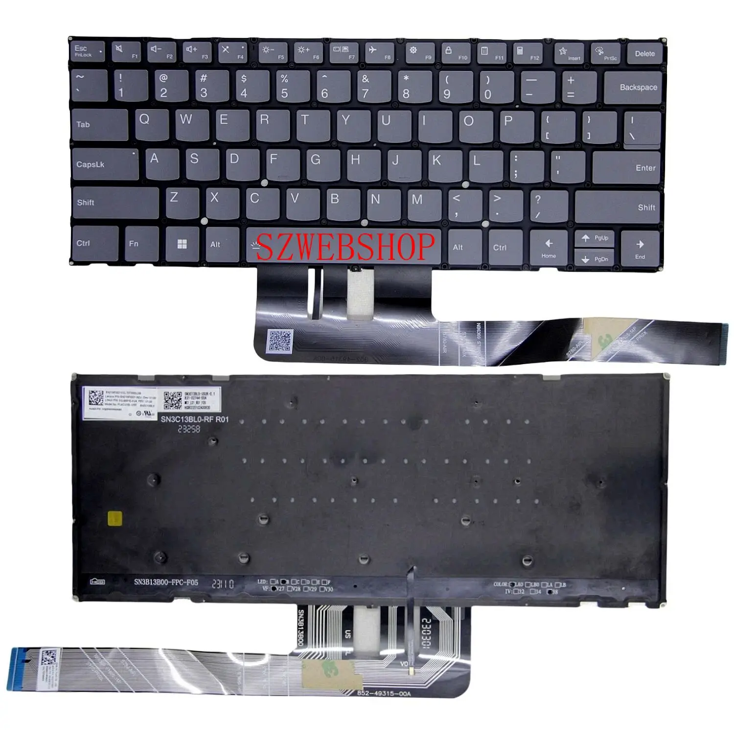 

New Laptop For Lenovo Yoga Slim 7 14APU8 14IMH9 14Q8X9 Pro 9 14IRP8 Keyboard US Backlit