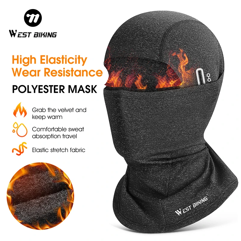 

WEST BIKING High Elastic Polyester Mask Autumn Winter Washing Mask Breathable Windproof Dustproof Warm Durable Bicycle Accessory
