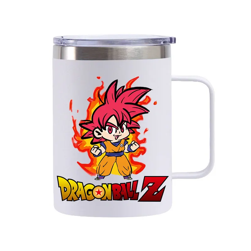 لعبة دراغون بول كوب من الفولاذ المقاوم للصدأ معزول مع مقبض طبقة مزدوجة عزل كارتون بيجيتا كاكاروتو كوب قهوة مكتب #6