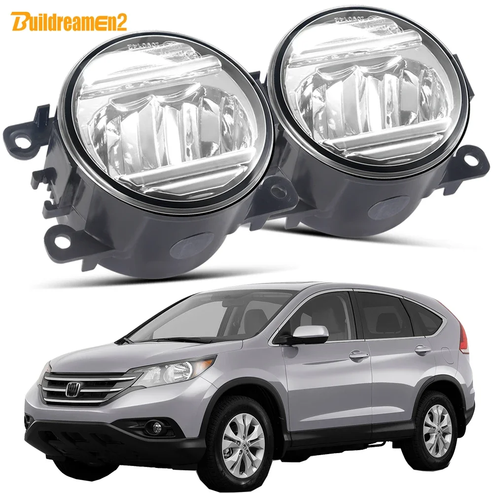 2 X Fog Light Assembly 30W H11 Car Front LED Fog Daytime Running Lamp DRL Accessories For Honda CR-V CRV 2.4L L4 2012 2013 2014