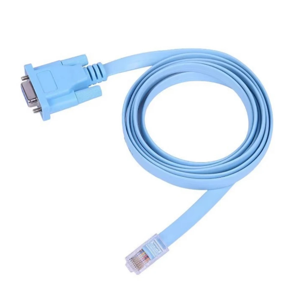 كابل وحدة التحكم USB RJ45 Cat5 إيثرنت إلى RS232 DB9 COM منفذ تسلسلي أنثى التمديد راوتر كابل محول الشبكة الأزرق 1.5/1.8/3/5 متر #4