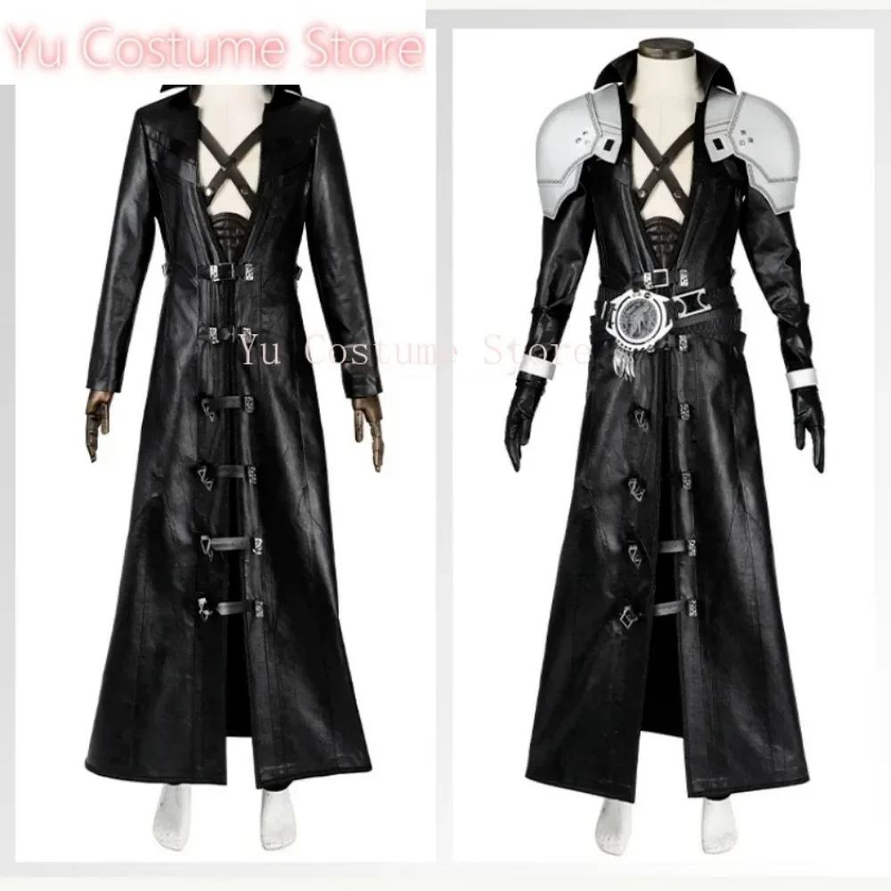 

Костюм Yu Final Fantasy Rebirth Sephiroth, костюм для косплея, игра FF7 VII, красивая униформа из искусственной кожи, наряд для вечеринки на Хэллоуин