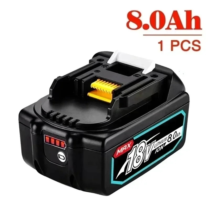 18V Rechargeable Power Tool Battery 8000mAh Lithium Ion For Makita 18v Battery BL1840 BL1850 BL1830 BL1860B LXT 400+Charger