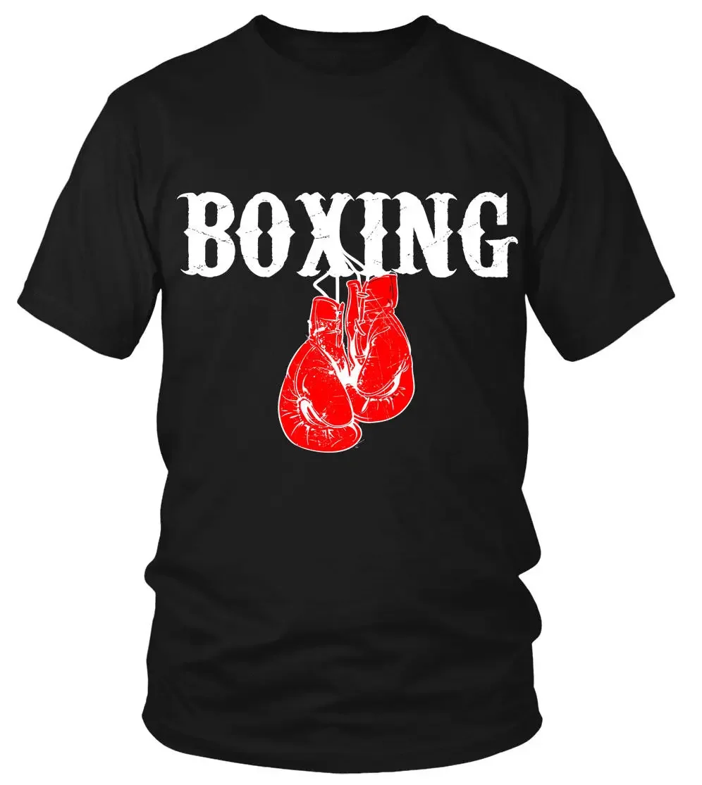 Boxing Shirt Boxen Sport Fight Club Boxhandschuh MMA Muay Thai Neu Men's 100% Cotton Casual T-shirts Loose Top Size S-3XL