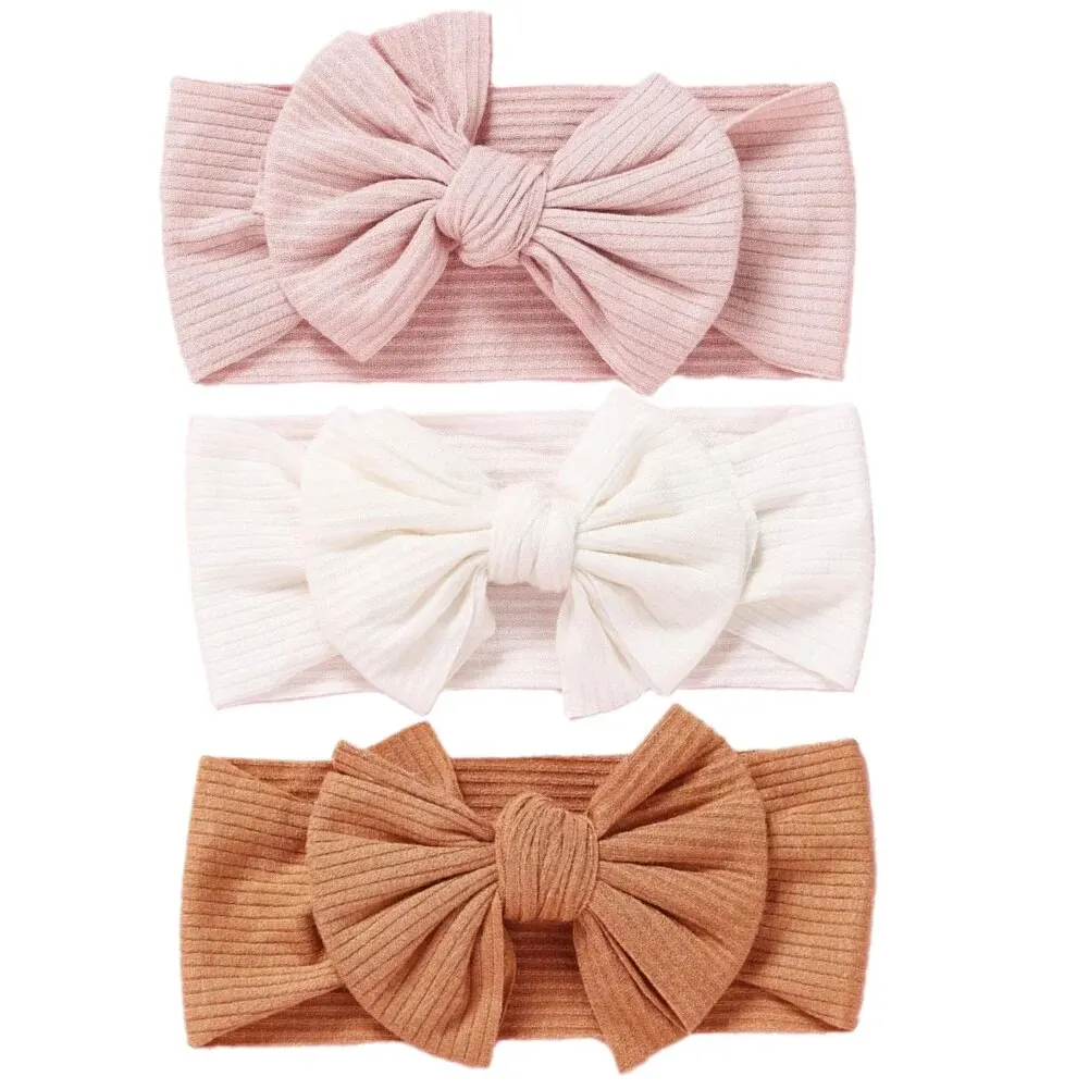 3Pcs/Set Cute Bowknot Baby Headband Turban Soft Elastic Baby Girls Hairband Newborn Hair Band Headdress Kids Hair Accessories