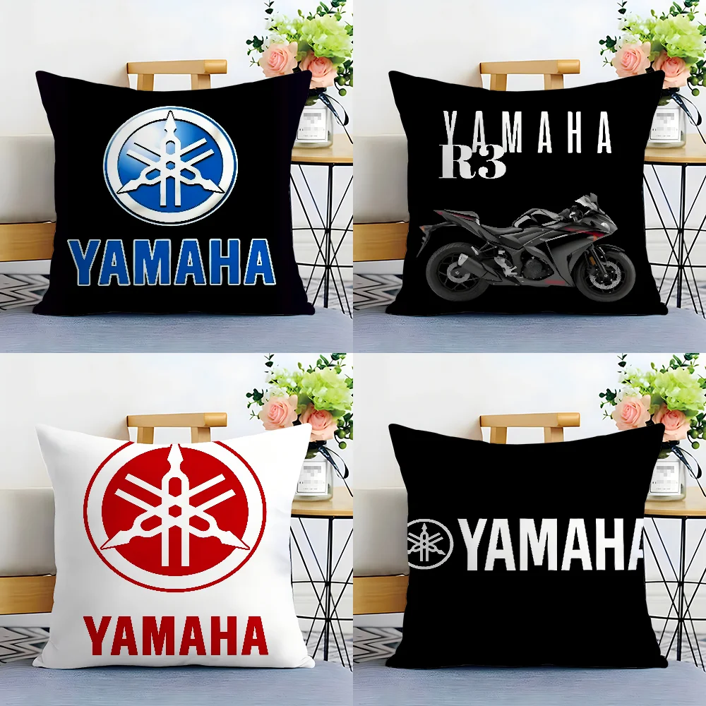 Motorcycle Racing Y-YamahaS Pillow Case Plush Fabric Soft  Pillowcase Double Sided Print Cushion Cover Household Gifts