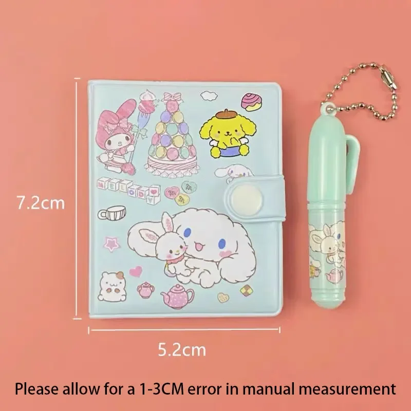 Sanrio Kuromi Notebook Cinnamoroll Melody Journal Small Size Kawaii Miini Portable Ledger School Supplies Stationery Gifts