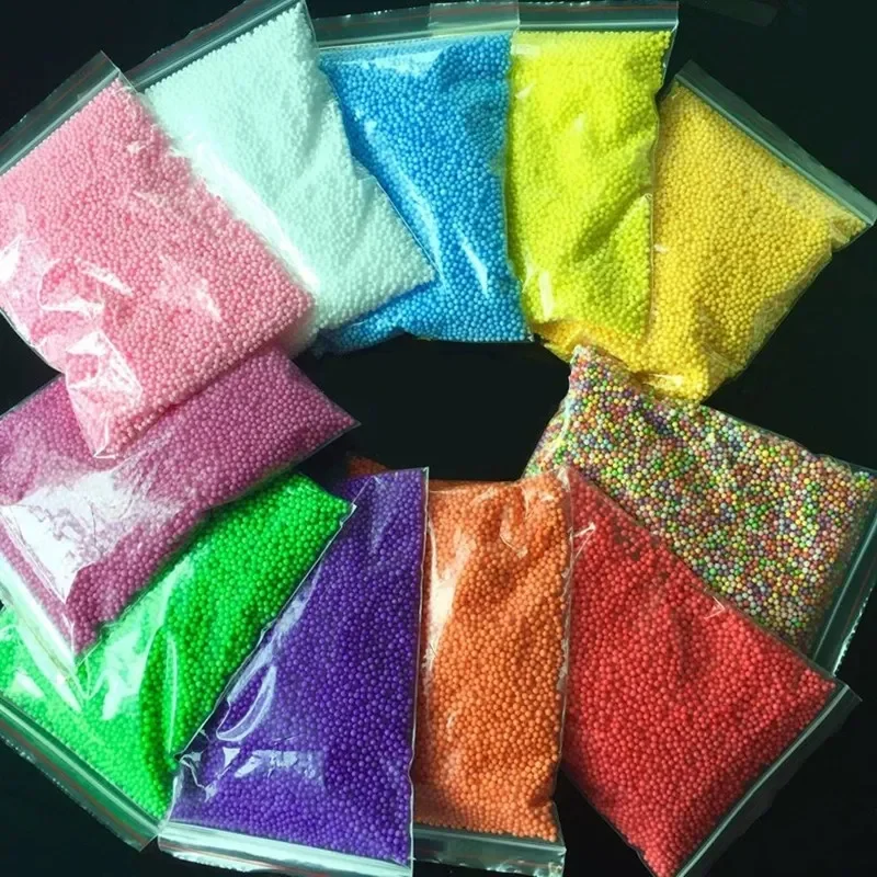 14000 Uds. Botella de bolas de relleno de poliestireno, accesorios de partículas de barro de nieve DIY, bolas de Baba, pequeñas y pequeñas cuentas de espuma para espuma