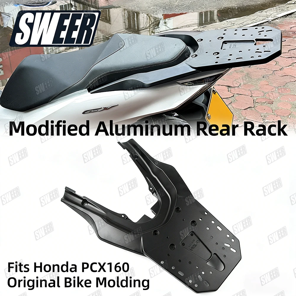 

Motorcycle Aluminum Alloy Rear Seat Rack Bracket Suitable For Honda PCX160 150 2020-2026 Luggage Carrier Cargo Shelf Accessories