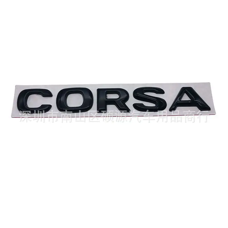 3D Metal CORSA Letter Car Emblem Badge Sticker Fit Opel Corsa Rear Trunk Side Fender Hatchback Car Styling Modification Decal