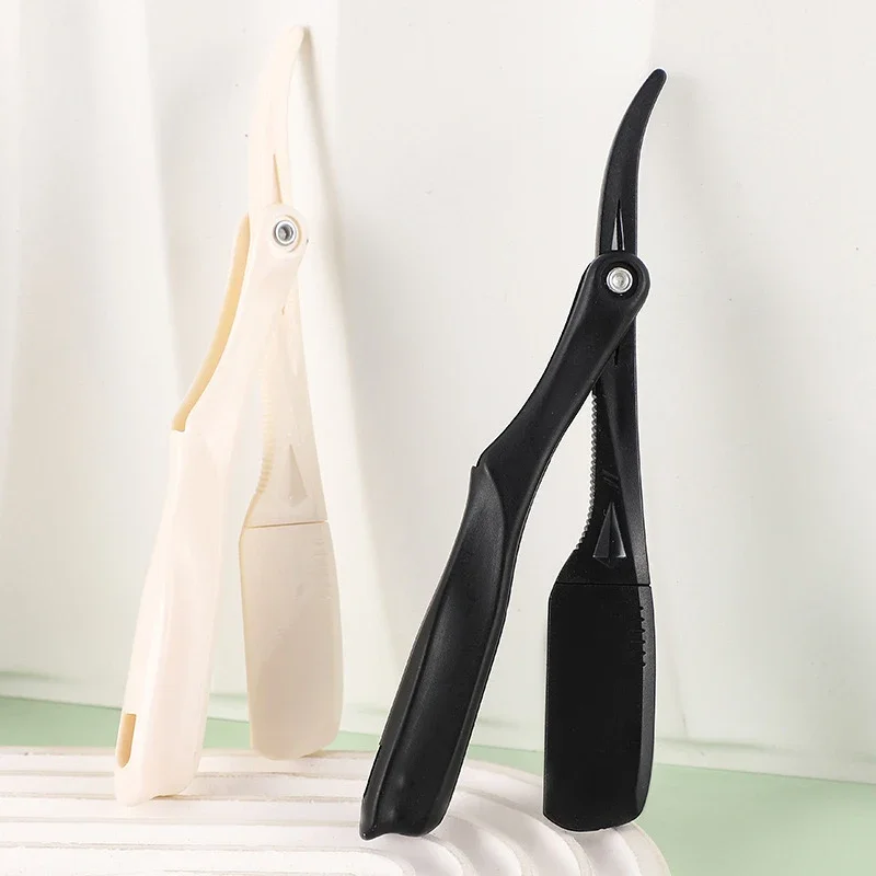 ماكينة حلاقة يدوية احترافية بحافة بلاستيكية مستقيمة ماكينة حلاقة حادة قابلة للطي ماكينة حلاقة اللحية