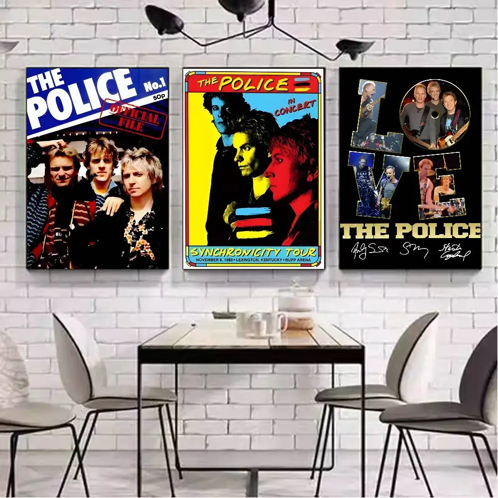 ملصق فني لفرقة الروك الشرطة مع مطبوعات هدية تزيين غرفة النوم وغرفة المعيشة