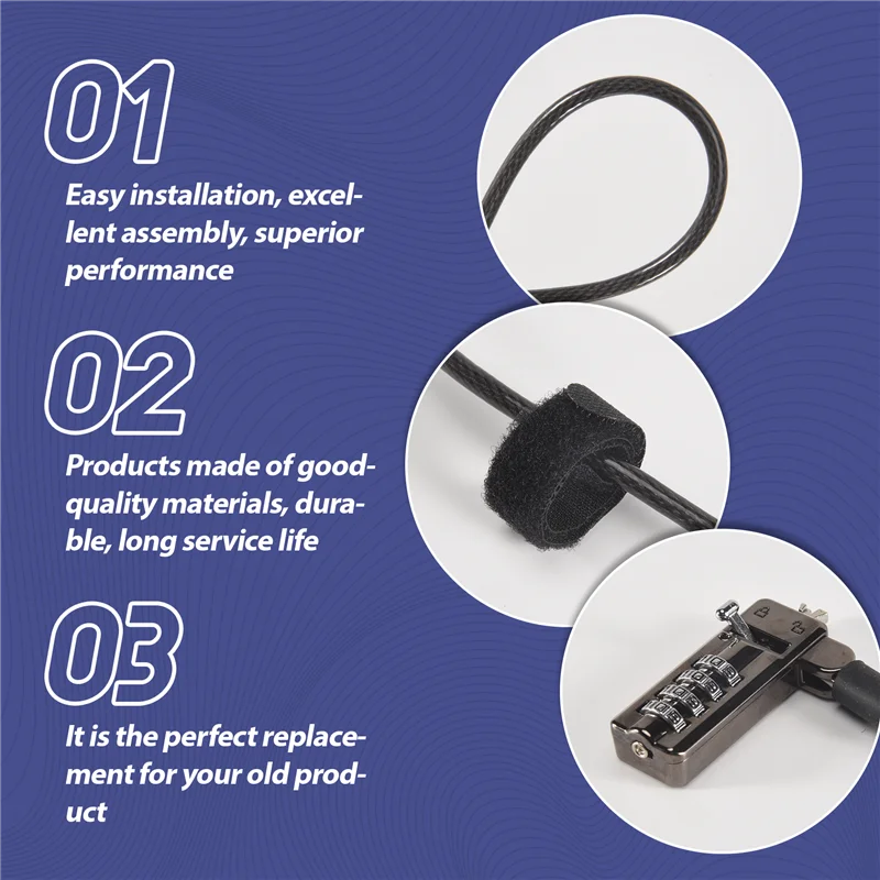 A29F-Laptop Lock Small Keyhole PC Lock Computer Anti-Theft Lock 7000 3X5mm Odpowiedni dla DELL Alien Spirit More Burning