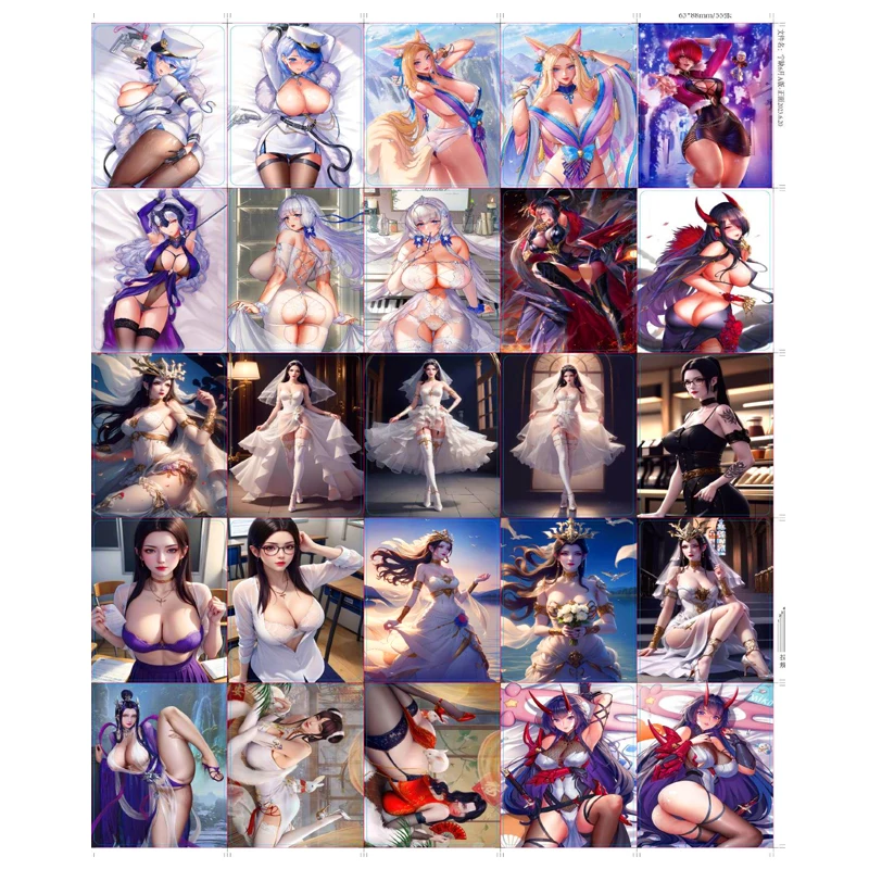 55pcs/set ACG Sexy Fate Ahri KDA Toys Hobbies Hobby Collectibles Game Collection Anime Cards