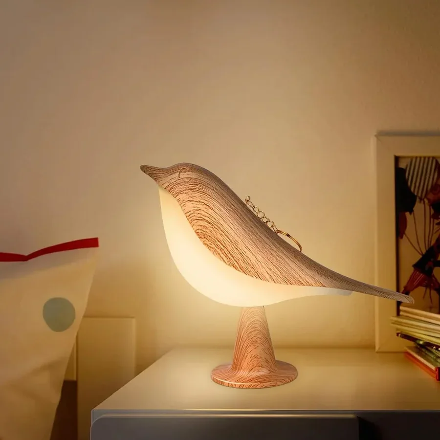 

Small cute bird table lamp,touch night light,cordless bedside lamp,table lamp,3-way dimmable rechargeable bird decoration gift