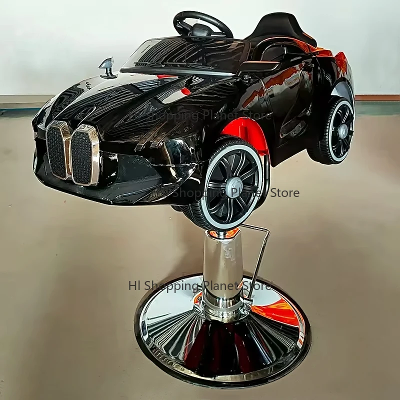 New Arrival Black Cartoon Wheel Barber Chair for Baby Kids Hair Cutting
