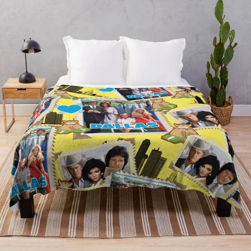 Soap opera Dallas, intrigue money and power, Ewing family Throw Blanket All Season Soft Lightweight Blanket for Home