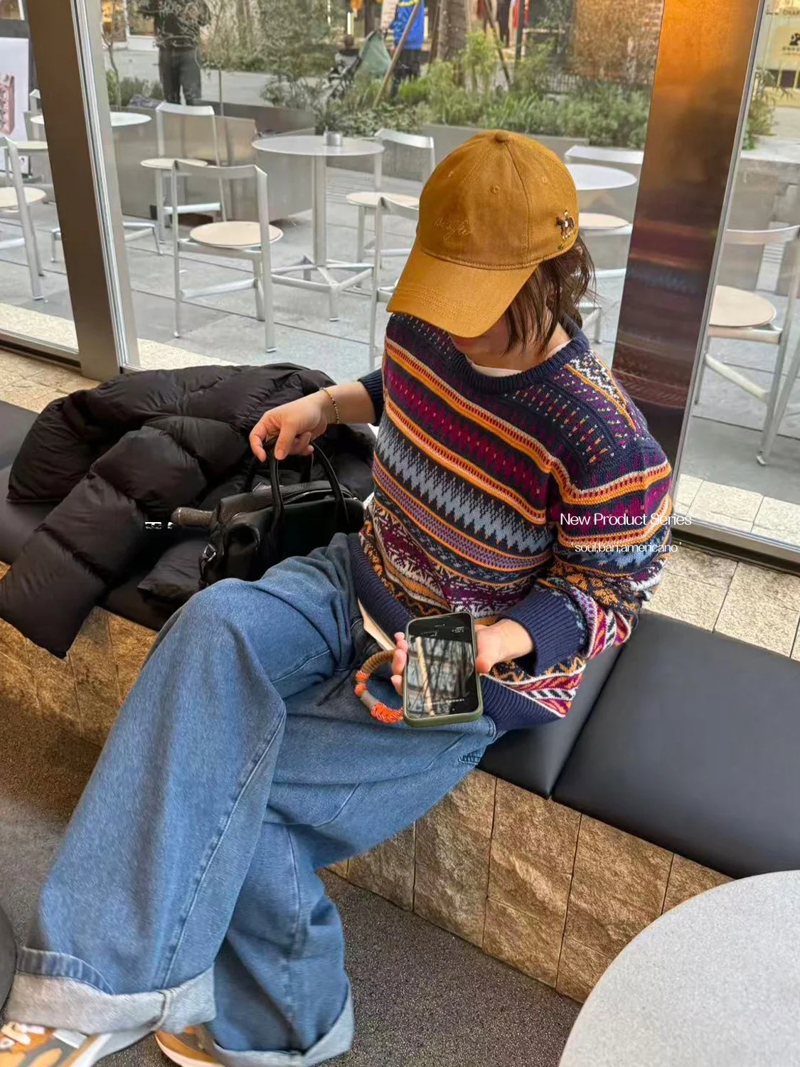 

Spring 2026 New Sle JGGU Crystal Label DTA Nordic Poem Ethnic Sle Overhead Sweater Women's Warm Long Sve Knitwear