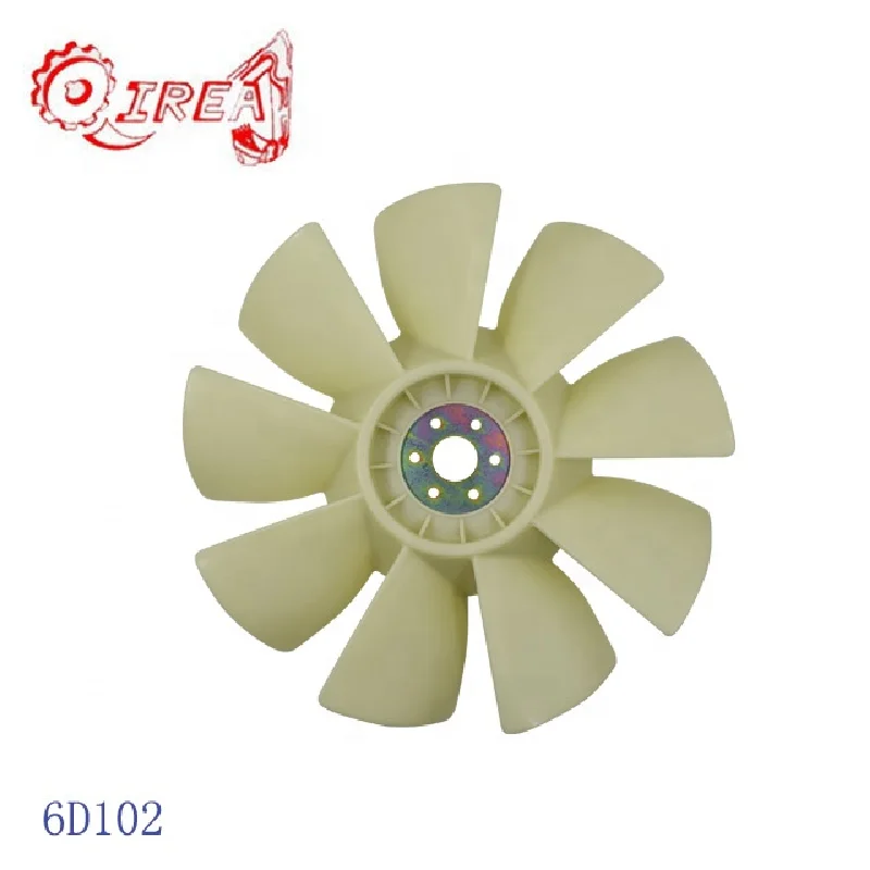 For Komatsu PC200-6 Fan Blade For 6D102 600-625-7620 Excavator Parts