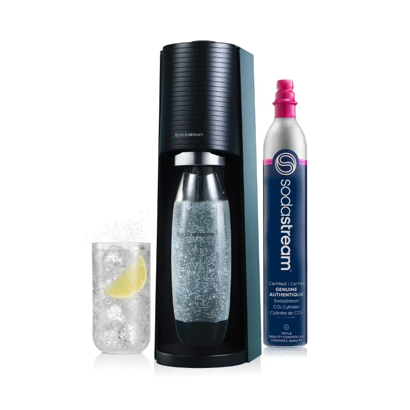 SodaStream Terra (Schwarz) Sprudelwasserbereiter mit CO2- und Karbonflasche