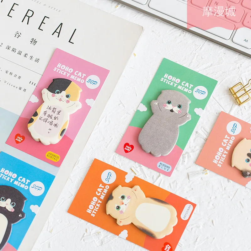 30page Cute Cat Sticky Note  Memo Pads Diary Stickers Planner Guestbook Kawaii Stationery Office School Supplies