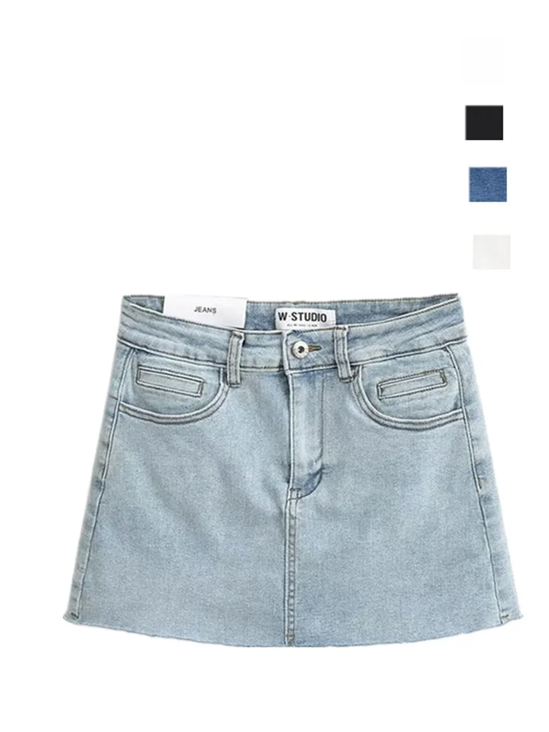 

Эластичная облегающая джинсовая юбка с высокой талией, новая летняя женская юбка для предотвращения воздействия, пикантная юбка для девочек, модная потертая подол