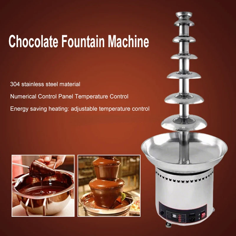 

Многофункциональная двухслойная машина для шоколадного фонтана, большая машина для фонтана для конфет, реклама