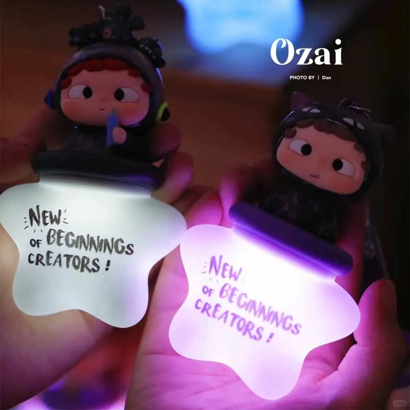 Ozai criação capítulo 7 pingente luminoso série caixa cega bonito luz noturna surpresa jogo na moda artesanal ornamento pingente brinquedo gi