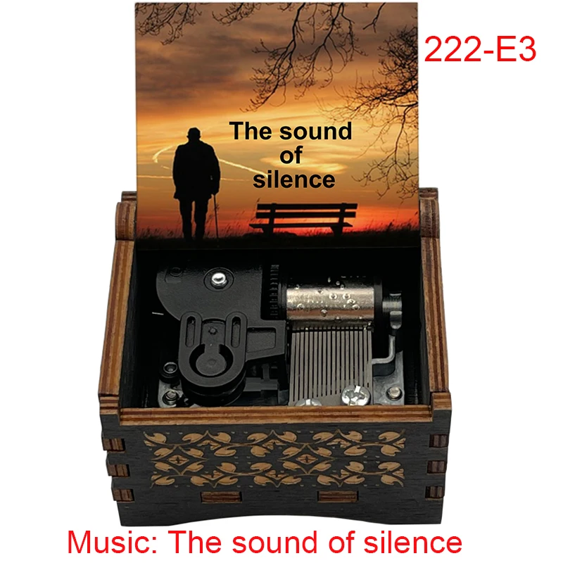 صوت صندوق موسيقى خشبي صامت ، حركة الرياح ، هدية لطيفة ، هدية للأصدقاء ، عيد ميلاد ، عائلة ، حفل مهرجان ، 18 ملاحظة #5