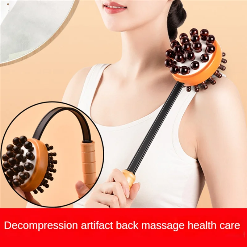 -A25M Back Knock Massage Handheld Round Head Back Pounding Massage Hammer Relieve Stress And Fatigue Meridian Massage