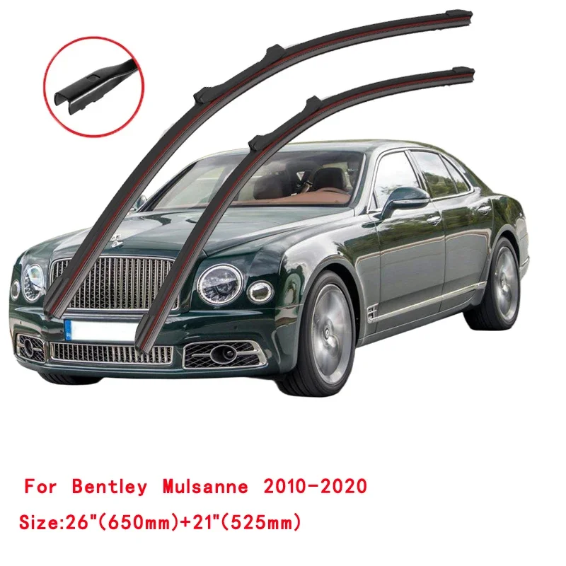 For Bentley Mulsanne 2010-2020 Car Windshield Wiper Blade Front Windscreen Brushes Washer Accessories Cleaning Replacement Parts