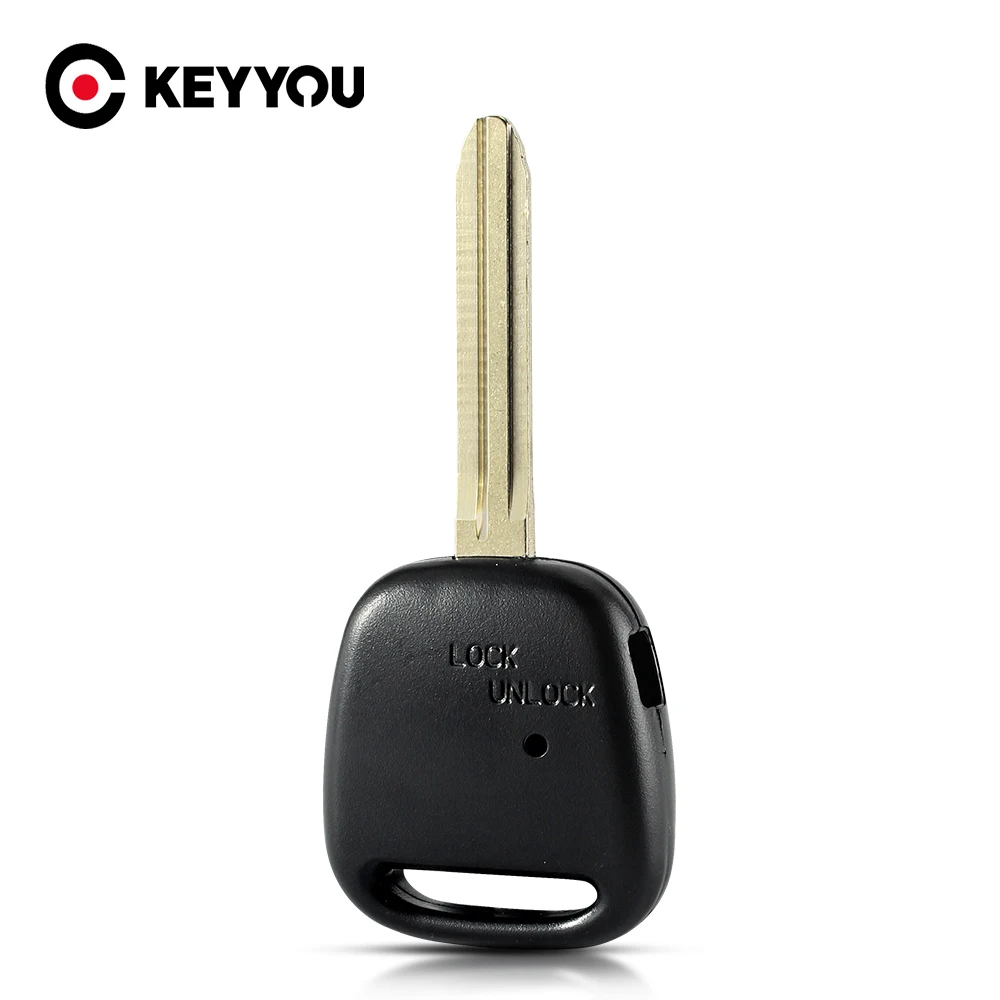 KEYYOU Car Replacement Remote Key Shell Case TOY43 Blade 1 Side Button Fit For Toyota Carina Estima Harrier Previa Corolla