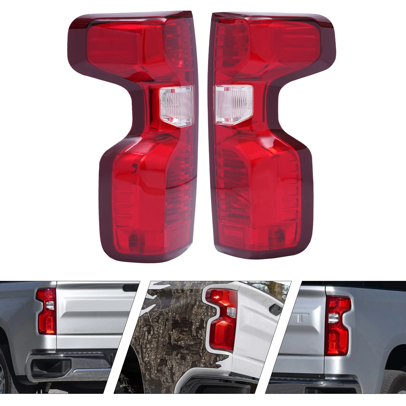 

Direct Replacement Tail Light, ABS/PMMA Housing, Includes 55W Bulb for 2019-2021 Chevy Silverado
