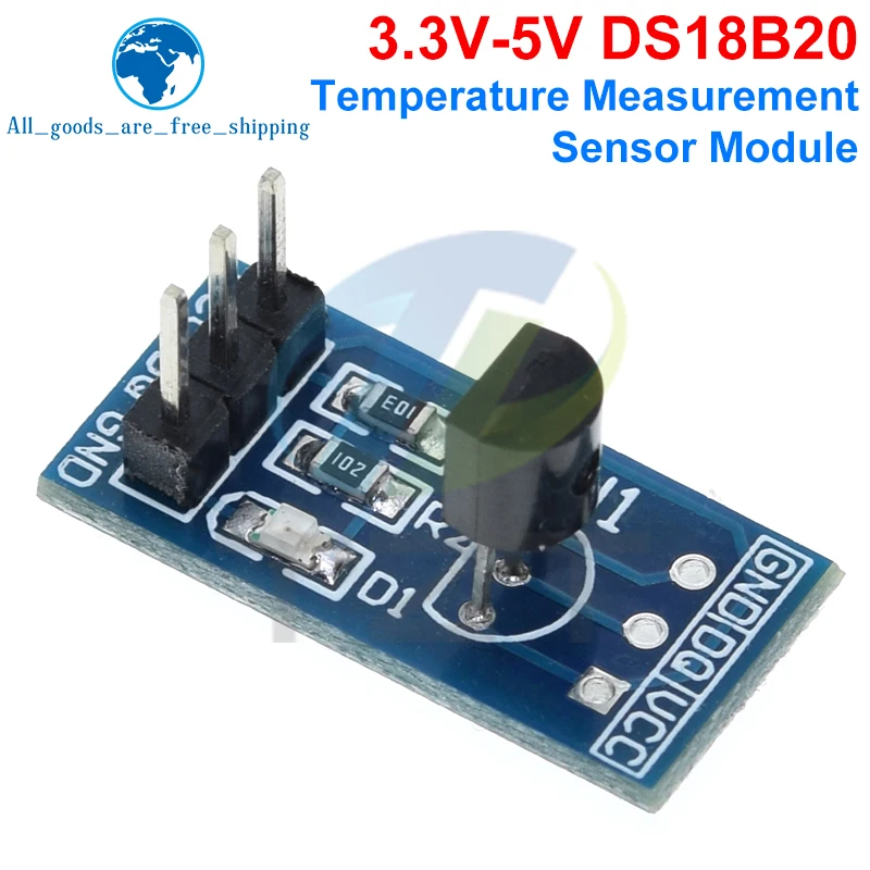 TZT 1/3 قطعة DS18B20 وحدة كشف قياس درجة الحرارة لاردوينو