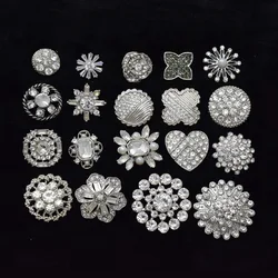 Retro Series Buttons 10Pcs/Lot Exquisite Simple Rhinestone Encrusted Buttons For Sewing Clothing Diy Accessorie