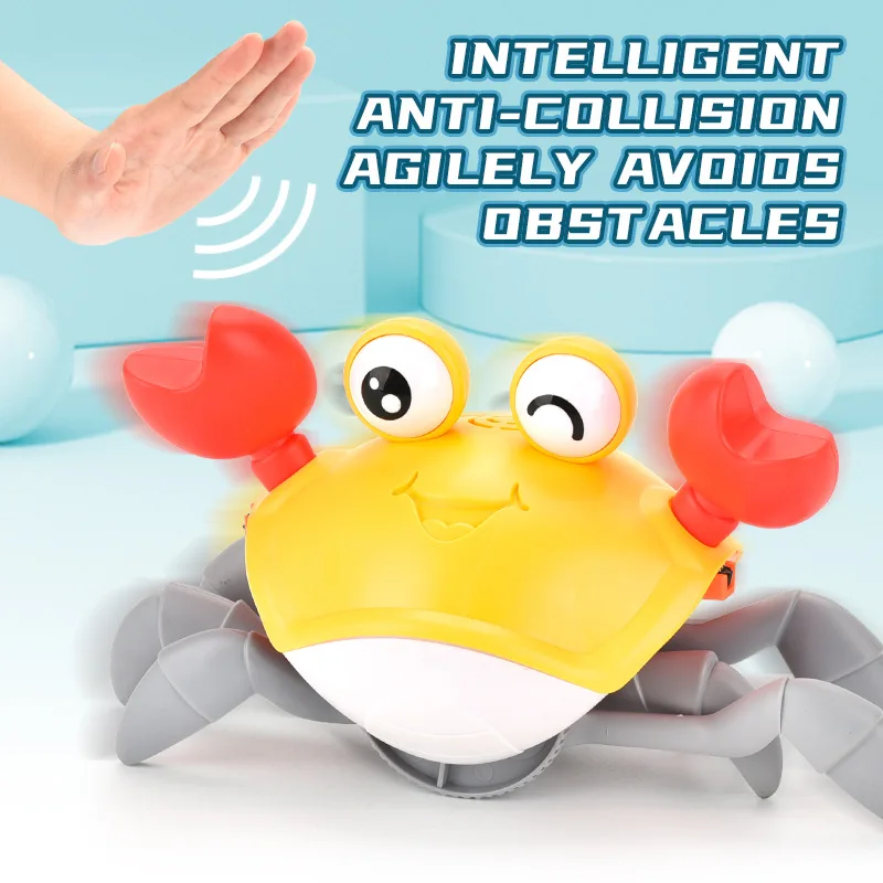 الأطفال الكهربائية الاستشعار الهروب الزحف السلطعون تجنب عقبة بنين بنات إيماءات اليد تضيء السلطعون الموسيقية ألعاب تعليمية