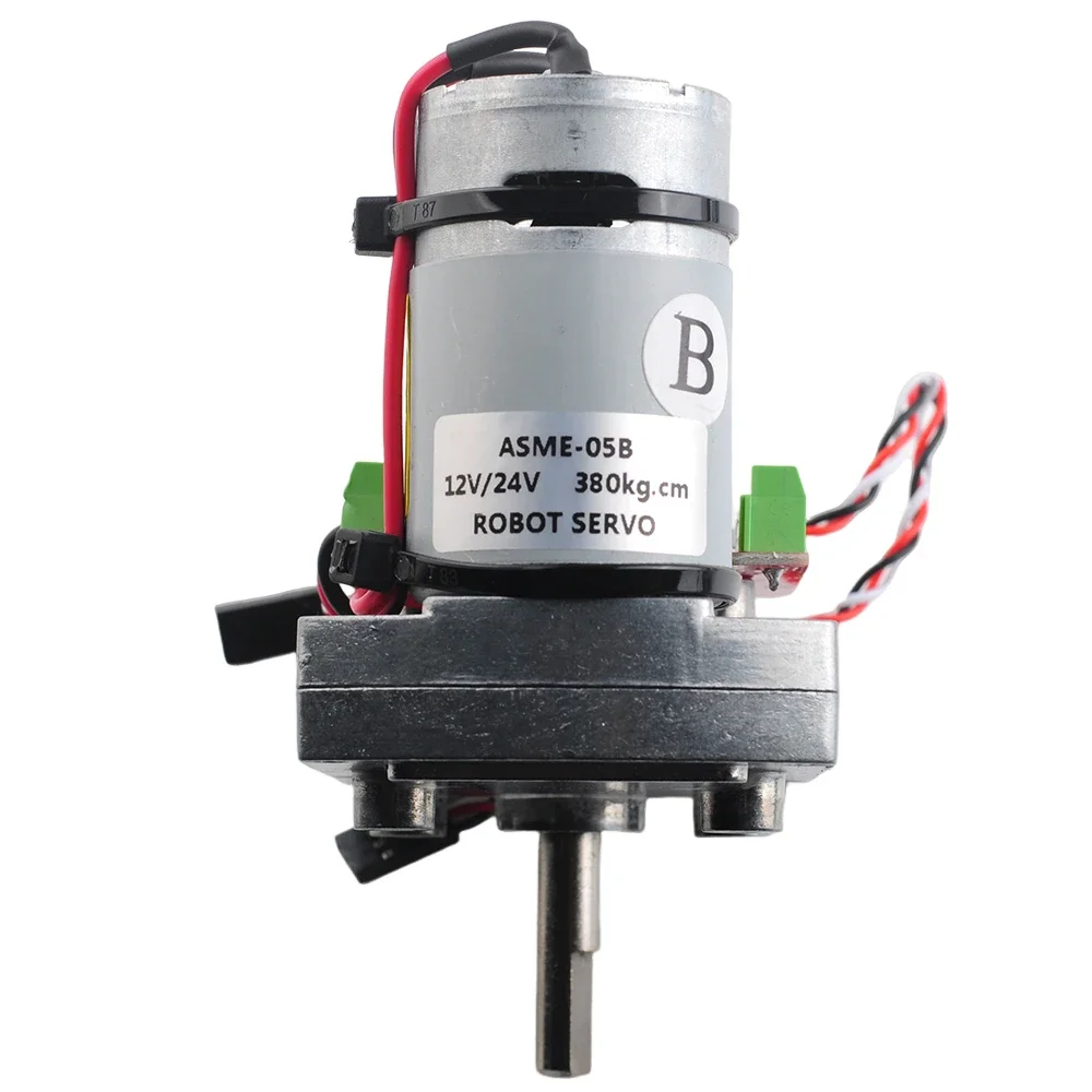 Alto torque 380kg.cm servo ASME-05B de alta potência super liga servos peças diy modelo para grande braço robô válvula controle câmera ptz
