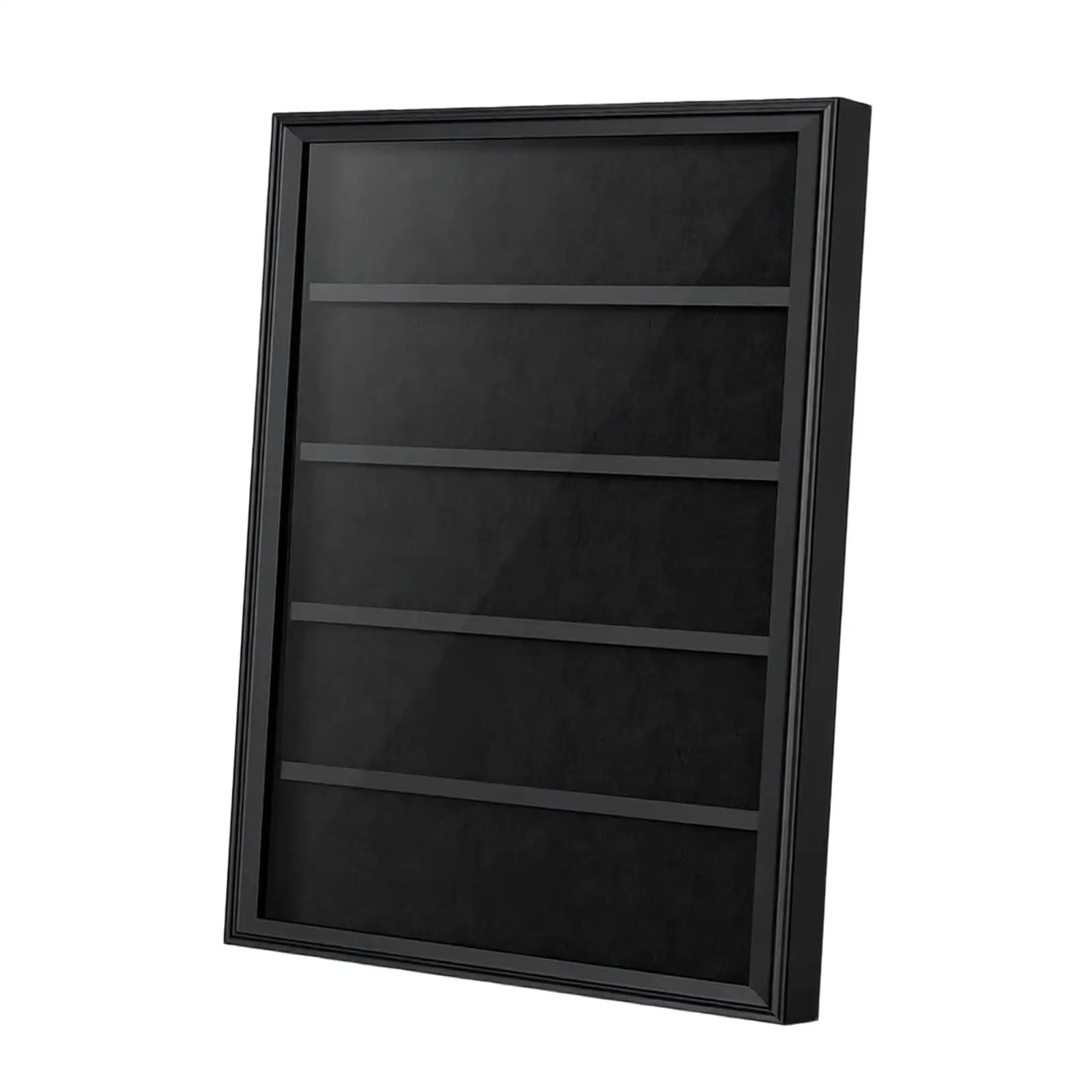 Baseball Card Display Case Display Frame Wall Cabinet Wooden Lockable with Acrylic Front for Hockey Collection