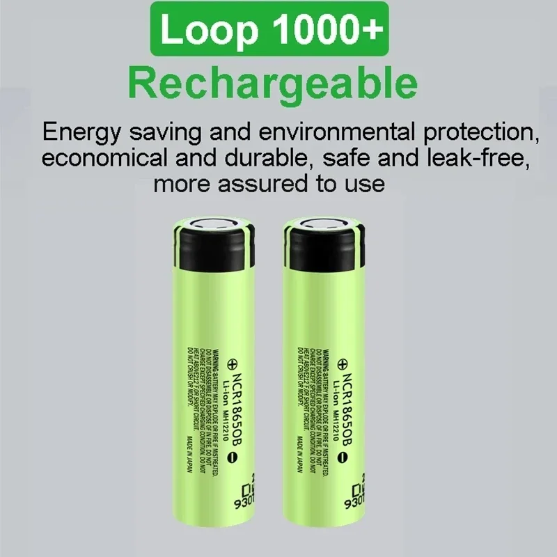 1-20ชิ้น18650ลิเธียม-แบตเตอรี่โทรศัพท์3400mAh 3.7V NCR18650B แบตเตอรี่แบบชาร์จไฟได้แบนสำหรับไฟฉายแอลอีดีธนาคารไฟแรงสูง