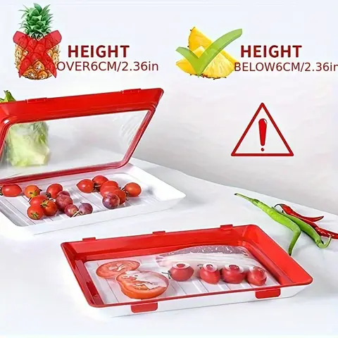 1/3pcs Food Preservation Tray Seafood Beef Ham Fresh Keeping Fresh Spacer Reusable Container Refrigerator Organizer Kitchen Tool