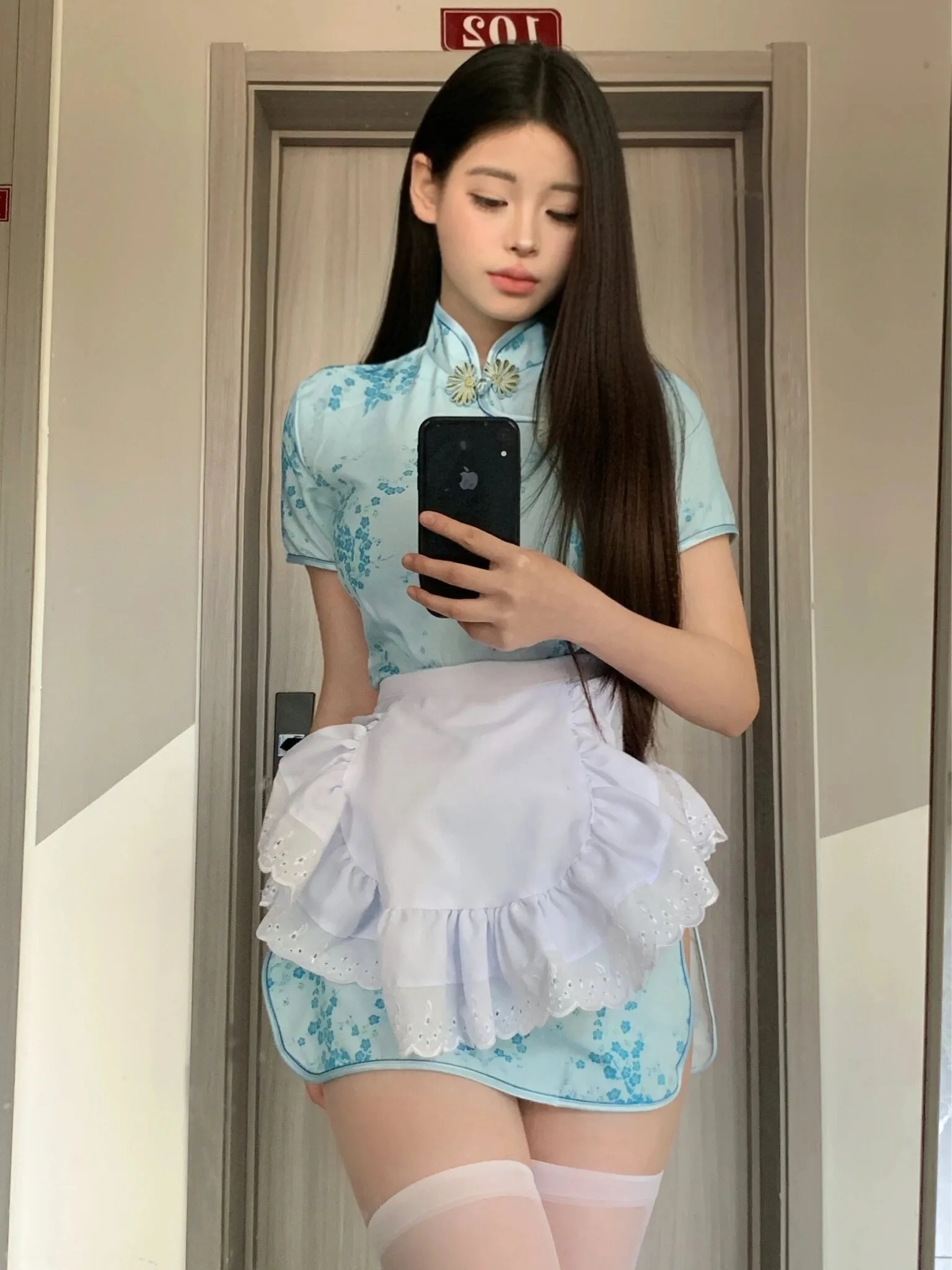 تنورة صينية جديدة من Sle Dr loween Cisas Cosplay orm تنورة خادمة ناعمة للفتيات ملابس يومية