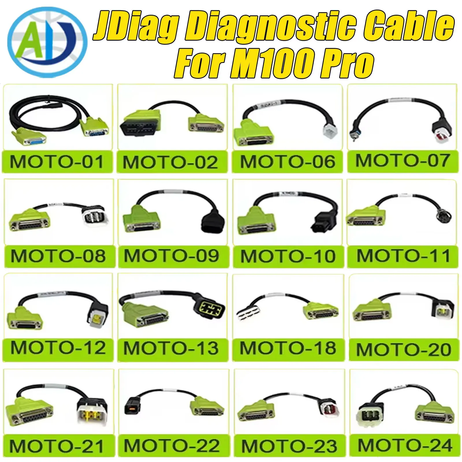 

OBD2 Cable For JDiag M100 PRO Motorcycle Locomotive EFI Inspection Cable Diagnostic Cable For Yamaha Honda Kawasaki Suzuki KTM