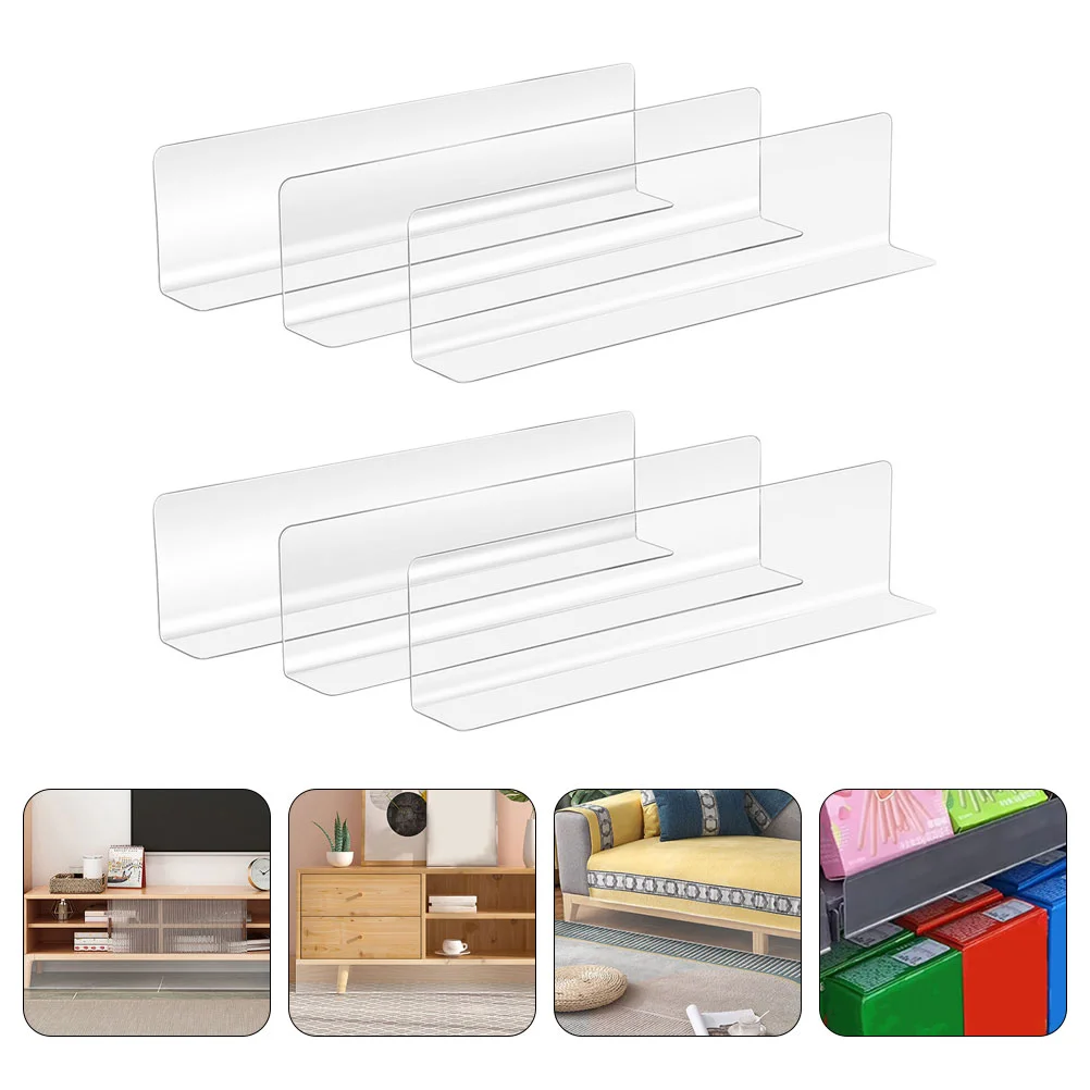 Shelf Dividers Supermarket Sorting Baffle Rack for Closet Organization Pet Nail- Free Clear Toy Blocker under Couch