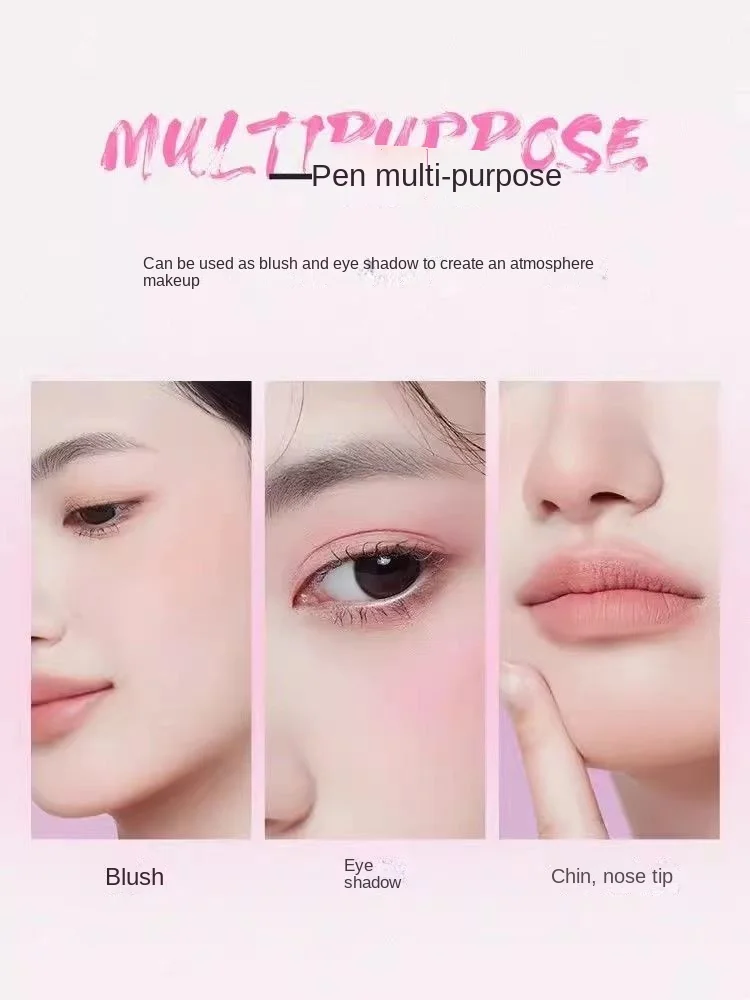 NEIYOU-Blush en poudre de Nayou pour les yeux et les joues, crème rouge, 6,000 documents, anciers violet, simple surbrillance, rétrécissement, boue, cosmétiques