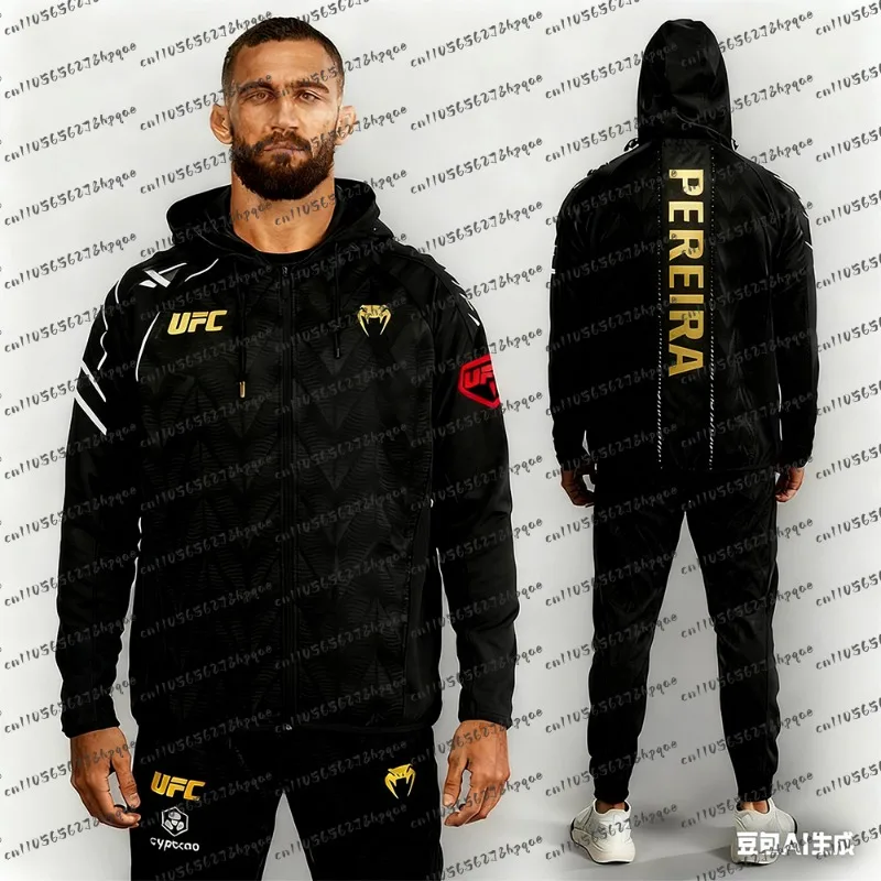 

Alex Pereira Trendy 2026 UFC Fight Night Full Zip Walkout Hoodie MMA Men's Autumn/Winter Hoodie Oversized Boxing Sweatshirt﻿